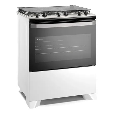 Imagem do Fogao 5 Bocas Electrolux Branco Efficient Mesa Inox Perfectcook E Vaporbake Fe5iw Bivolt 127 220v