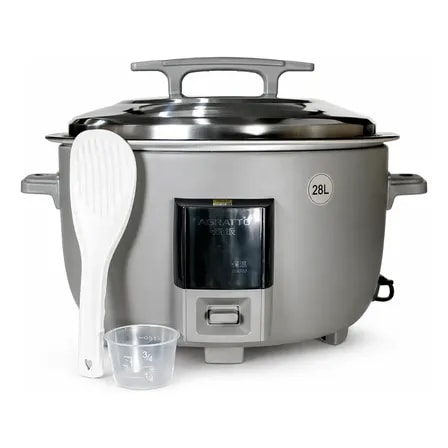 Imagem do Panela De Arroz Industrial 28l Profissional 220v 78 Porcoes Cinza Escuro 220v