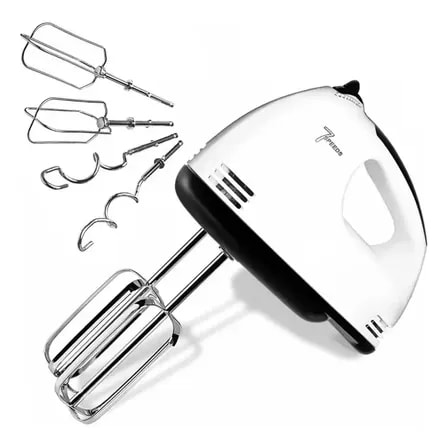 Imagem do Batedeira De Mao 7 Velocidades Batedor De Ovos Eletrico Fu Branco 127v 50hz 60hz