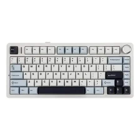 Imagem do Teclado Aula F75 Mecanico Sem Fio Tri Mode Gasket Hot Swapp Cor De Teclado Branco Idioma Ingles Us