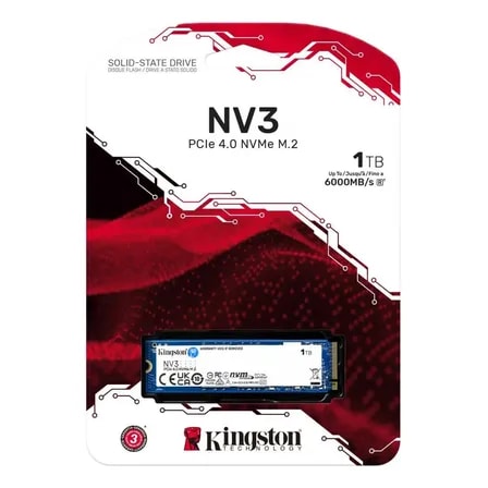 Imagem do Ssd M 2 Nvme 1tb Pcie 4 0 Kingston Nv3 Leitura 6000 Mb S E Gravacao 4000 Mb S Unidade De Estado Solido Azul Escuro