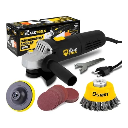 Imagem do Kit Esmerilhadeira Angular 750w 4 1 2 Acessorios