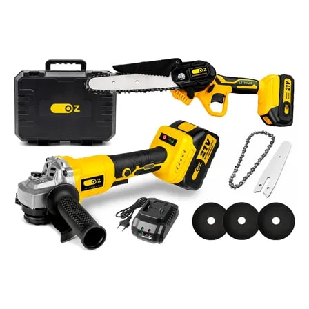 Imagem do Esmerilhadeira 115mm Portatil E Mini Moto Serra 150mm 21v Amarelo 127 220v 60hz