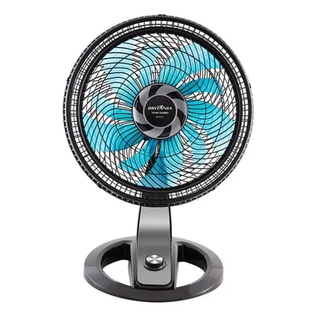 Imagem do Ventilador De Mesa Britania 40cm Preto Bvt491 Cor Das Pas Verde Diametro 40 Cm Frequencia 60 Hz Material Das Pas Plastico Quantidade De Pas 10 127v