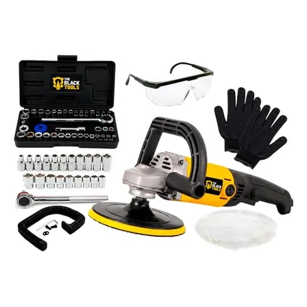 Imagem do Politriz Lixadeira Angular Eletrica Automotiva Soquetes Amarelo E Preto 220v