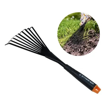Imagem do Rastelo Jardim Starfer Metal Cabo Plastico 40cm Coleta Folhas
