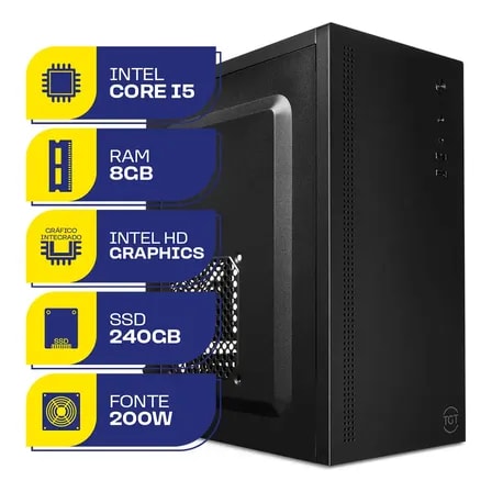 Imagem do Computador Home Mcl Intel Core I5 8gb De Ram Ssd 240gb 240 Gb 8 Gb Intel Hd Graphics