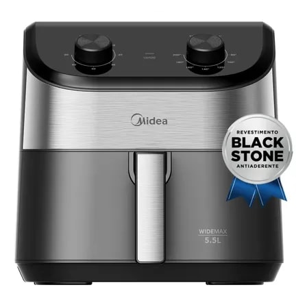 Imagem do Fritadeira Air Fryer 5 5l Widemax Com Interior De Aluminio 1900w Midea