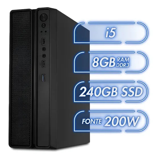 Imagem do Pc Mini Computador Cpu Intel Core I5 8gb Ssd 240gb Com Wifi