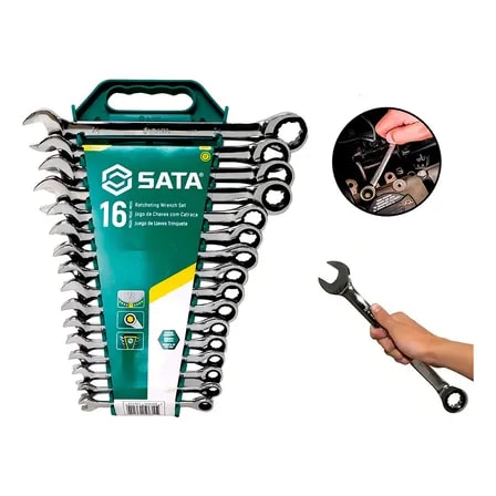 Imagem do Jogo De Chave Combinada Catraca 8 A 24mm Sata St08034l