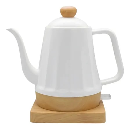 Imagem do Chaleira Eletrica De Porcelana Branca Bambu 1 Litro 110v Branco