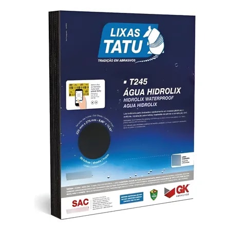 Imagem do Lixa D Agua 600 Tatu T245 10 Unidades 600