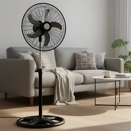 Imagem do Ventilador De Chao Pedestal Coluna Ajustavel Grande 50cm 50 Cm 60 Hz Preto 127v Sortidas Plastico 5