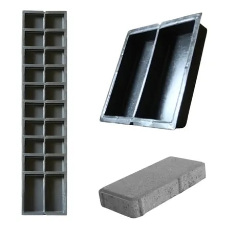 Imagem do Kit 10 Forma Dupla 20x10x4 Bloco P Paver Calcada Rua Estrada