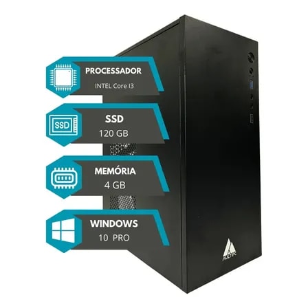 Imagem do Computador Multipc Intel Core I3 4gb Ram Ssd 120gb Win10 Pro
