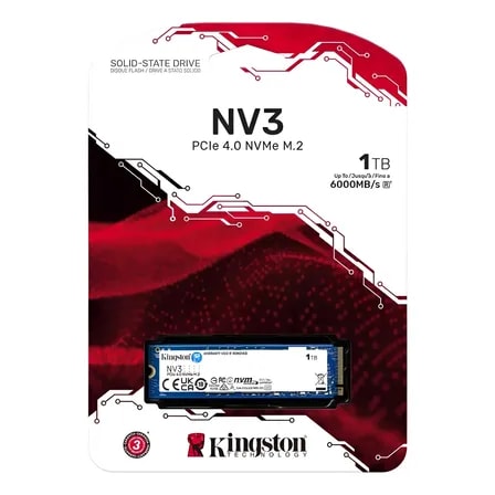 Imagem do Ssd De 1tb Kingston Padrao Nv3 Formato M 2 Nvm Ultra Rapido Azul Escuro