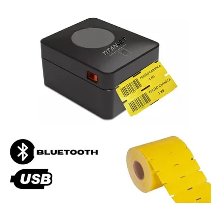 Imagem do Impressora De Etiqueta Bluetooth Usb 1 Rolo Gondola Cor Tt611 Preta 127 220v