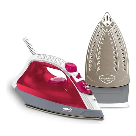 Imagem do Ferro A Vapor Eletrico Arno Steamgliss Fsgc Cor Rosa 127v