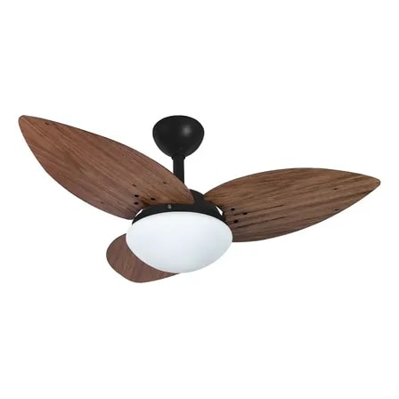 Imagem do Ventilador Teto Infinity Lotus Preto 3p Imbuia 110 Controle Preto 110 Mdf