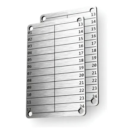 Imagem do 2x Placa De Seguranca Cripto P Seed Phrase 24 Palavras Prateado