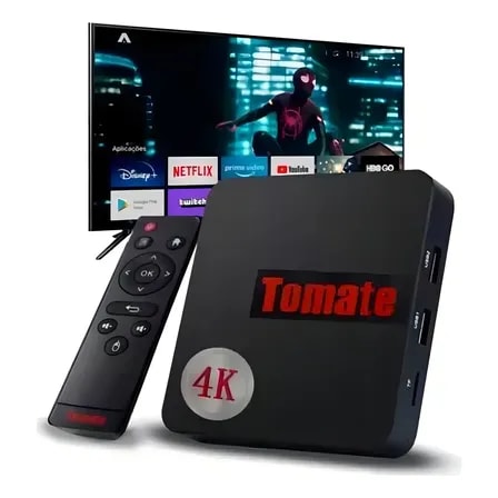 Imagem do Tv Box 4k Tomate Mcd 121 Android 16gb Preto Hdmi Wi Fi Netflix Youtube Padrao