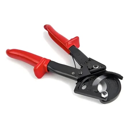 Imagem do Alicate De Corte Tesoura Hs 325a Catraca Cabos Ate 240mm Preto E Vermelho