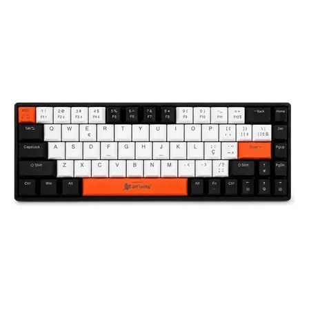 Imagem do Teclado Mecanico Gamer Rgb 68 Teclas Switch Azul Usb Abnt2 Laranja Portugues Brasil