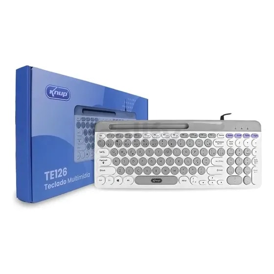 Imagem do Teclado Multimidia Silencioso Teclas Redondas Antiderrapante