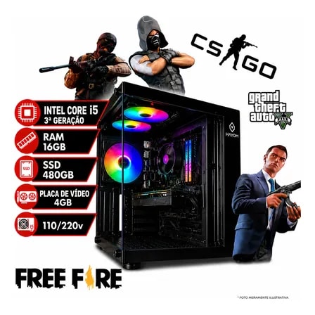 Imagem do Pc Gamer Intel Core I5 16gb Ssd 480gb Placa Video 4gb 16 Gb