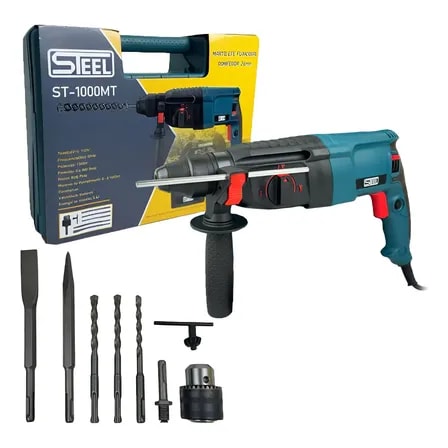 Imagem do Martelete Furadeira Rompedor Reversivel 1000w Steel 220v 50 60hz