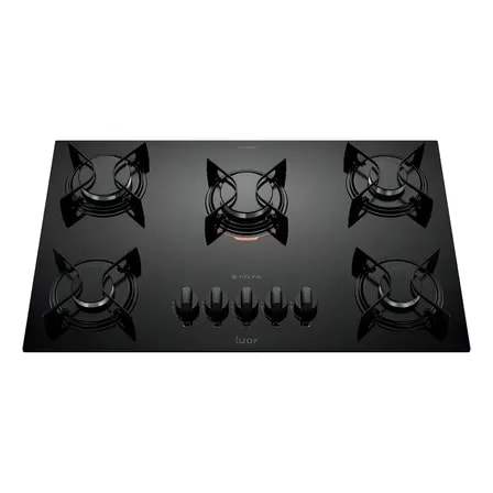 Imagem do Cooktop 5 Bocas A Gas Atlas U Top Mesa De Vidro Preto