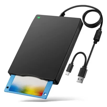 Imagem do Unidade De Disquete Externa Usb E Tipo C De 1 44 Mb Plug A