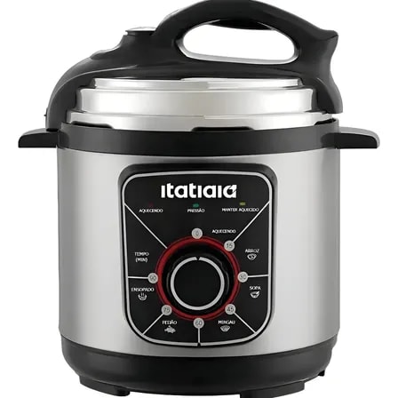 Imagem do Panela De Pressao Eletrica Essencial Inox Itatiaia 5l 900w Preto 220v