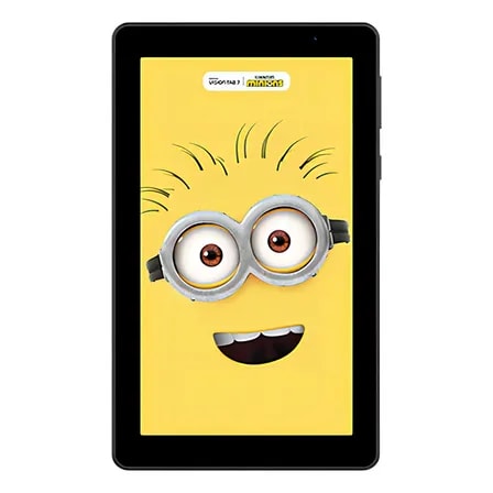Imagem do Tablet Infantil Positivo Vision Tab 7 Minions Octa Core 3gb Ram 64gb Armazenamento Tela 7 Ips Bateria 3100mah Android 14 Go Wi Fi Preto Inclui 2 Itens De Protecao Capa E Mochila