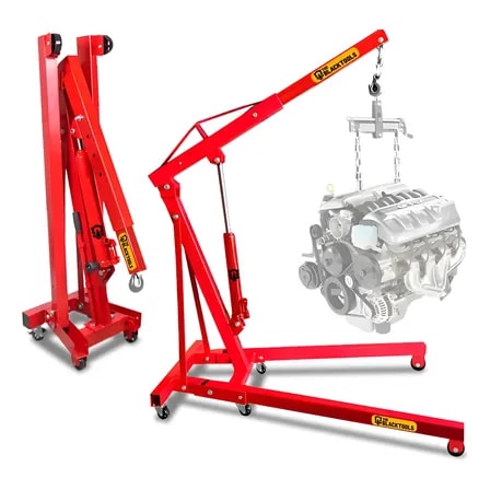 Imagem do Guincho Hidraulico Dobravel 1 Ton Tipo Girafa C Prolongador Vermelho