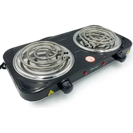 Imagem do Fogao Eletrico 2 Bocas 220v Cooktop Portatil 2500w Preto 220v