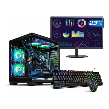 Imagem do Computador Gamer Ryzen 7 5700g 16gb Ssd 480gb Monitor 23 480 Gb 16 Gb Excelente Custo Beneficio Com Ryzen 7 Ssd Rapido E Visual Aquario