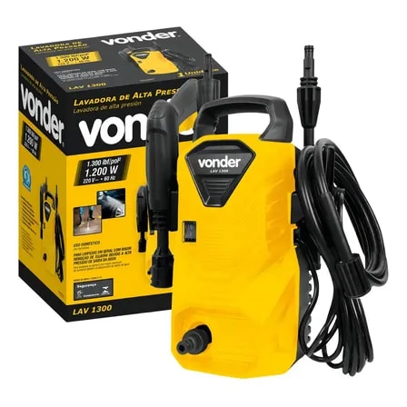 Imagem do Lavadora De Alta Pressao Vonder Leve Lav1300 Amarela E Preta De 1200w Amarelo Preto 220v