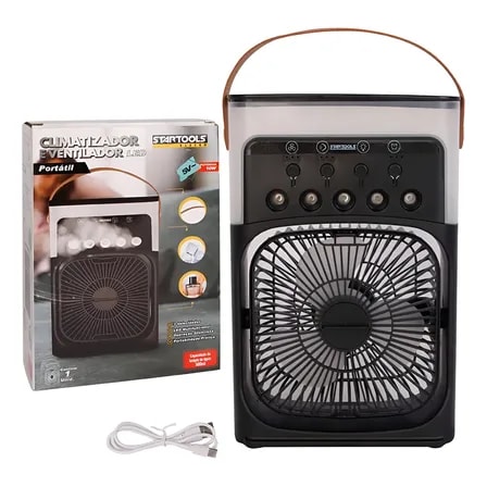 Imagem do Mini Ar Condicionado Portatil Umidificador E Ventilador Led