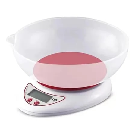Imagem do Balanca De Cozinha Eletronica Com Tigela Pesa Ate 5kg Branco 5 Kg