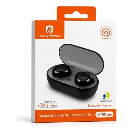 Imagem do Fone De Ouvido Gamer Bluetooth In Ear A Prova D Agua H Maston Ly 101 Pro Preto