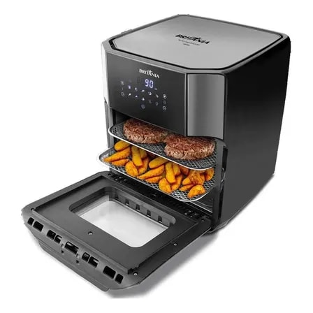 Imagem do Fritadeira E Forno Britania Air Fry Oven Bfr2100p Preto Inox 127v