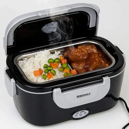 Imagem do Marmita Termica Eletrica Preta Bivolt Comida Quente Trabalho Preto 127 220v