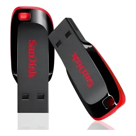 Imagem do 2 Pendrives Sandisk Cruzer Blade 32gb Cada Um Lacrados Preto
