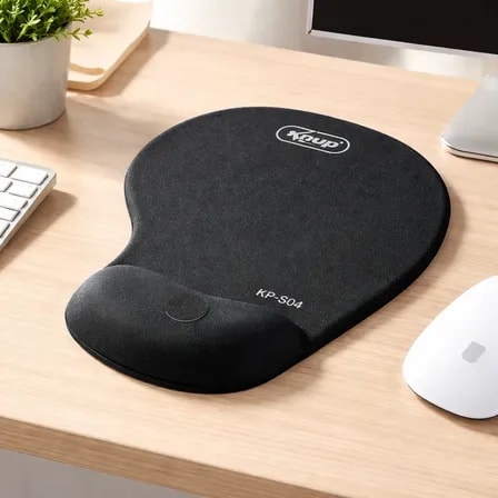 Imagem do Mouse Pad Ergonomico Com Apoio De Pulso Em Gel Knup Preto Fnatic