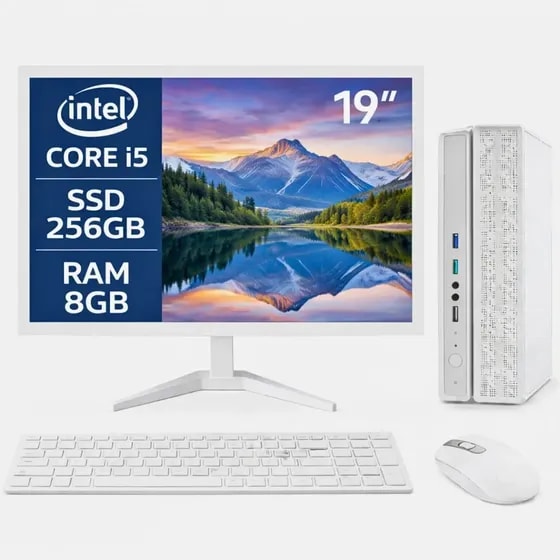 Imagem do Computador Slim Branco Completo I5 3470 Ssd 256gb 19 8gb W11 256 Gb 8 Gb Integrada