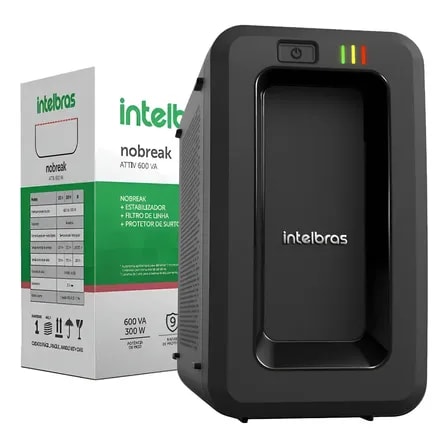 Imagem do Nobreak Intelbras Attiv 600va 300w Bivolt Garantia 2 Anos Preto