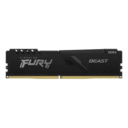 Imagem do Memoria Ram Para Pc Ddr4 16gb 3200mhz Cl16 1x16gb Kingston Fury Beast Kf432c16bb 16 Udimm Cor Preta