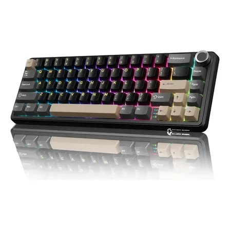 Imagem do Teclado Mecanico Gamer Attackshark X66 Tri Mode 65 Hot Swap Preto Estrelado Portugues Brasil