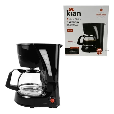 Imagem do Cafeteira Eletrica Kian 20 Xicaras 600w Preta Cf100 127v